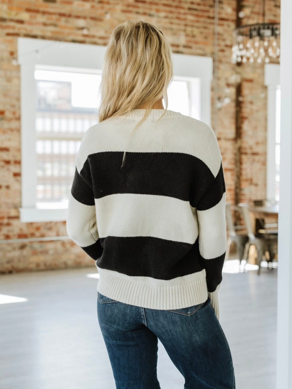 Toasty Taupe Stripe Sweater
