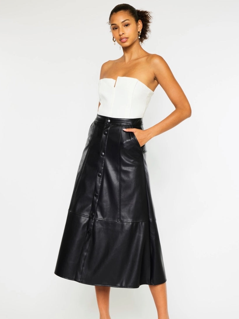 Charlie Faux Leather Skirt