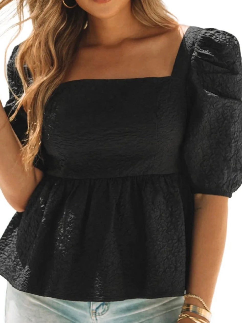 Dark Romance Peplum Top