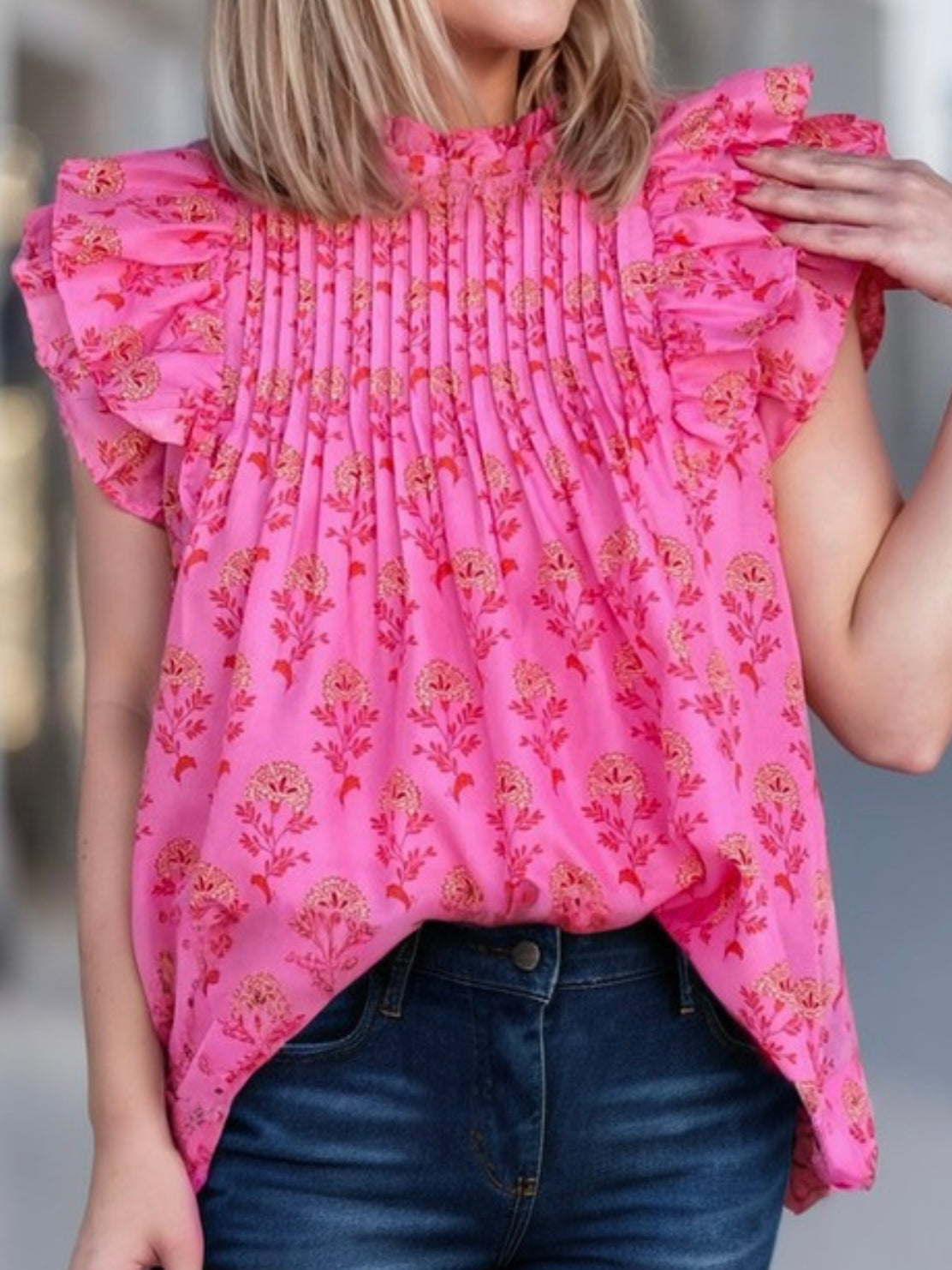 So Rosey Pink Floral Top