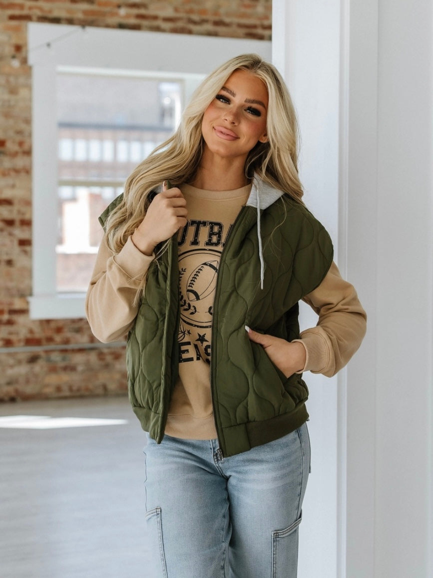 Quinn Quilted Hooded Vest