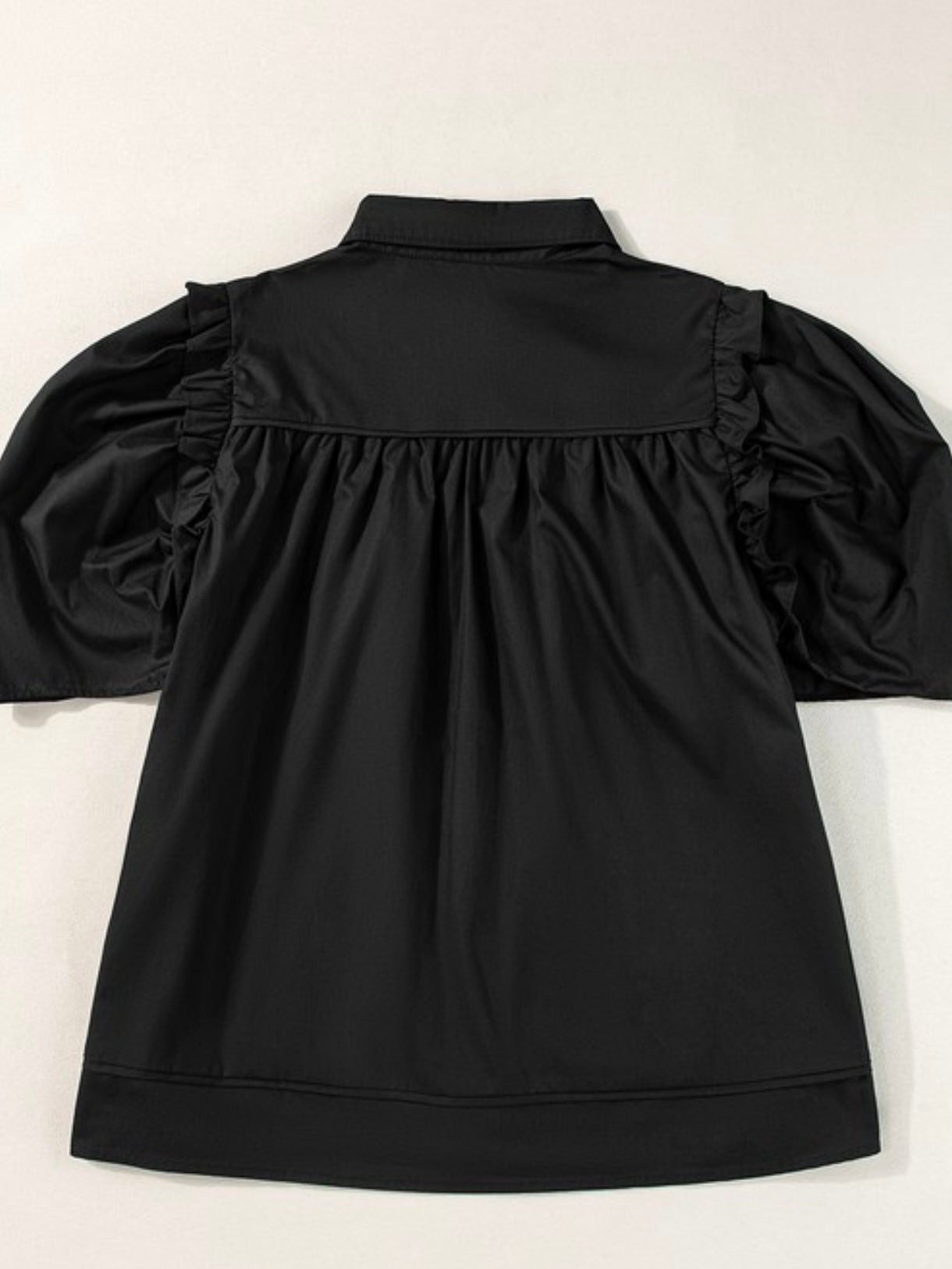 Chic Noir Poplin Top